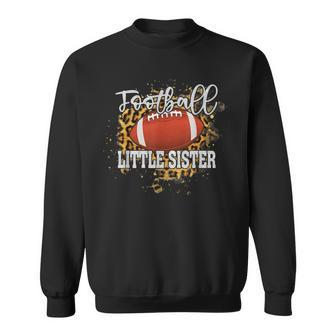 Football Little Sister Vintage Football Family Matching Men Women Sweatshirt Graphic Print Unisex - Thegiftio UK