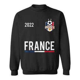 France Flag Soccer Jersey Ball French Football Men Women Sweatshirt Graphic Print Unisex - Seseable