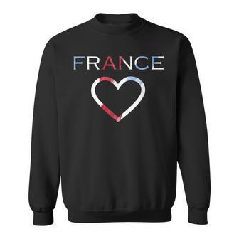 France Heart France Heart France Flag France Patriotic Men Women Sweatshirt Graphic Print Unisex - Seseable
