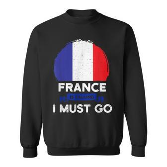 France Is Calling I Must Go France Soccer Support Patriotic Men Women Sweatshirt Graphic Print Unisex - Seseable