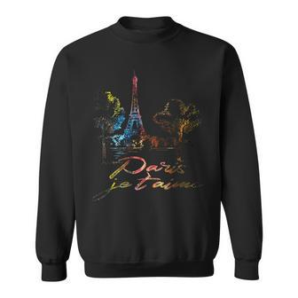 France Paris Eiffel Tower Je Taime Sweatshirt - Seseable