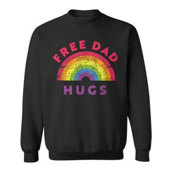 Free Dad Hugs Free Dad Hugs Rainbow Gay Pride Sweatshirt - Seseable