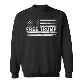 Free Donald Trump Republican Support Pro Trump American Flag Sweatshirt | Mazezy