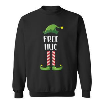 Free Hug Christmas Elf Buddy Matching Family Pajama Men Women Sweatshirt Graphic Print Unisex - Seseable
