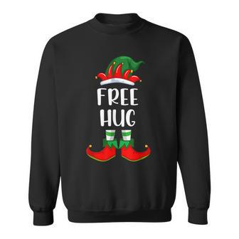 Free Hug Christmas Elf Buddy Matching Family Pajama V2 Men Women Sweatshirt Graphic Print Unisex - Seseable