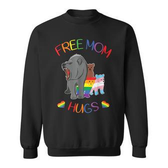 Free Mom Hugs Bear Gay Pride Lgbt Flag Men Women Sweatshirt Graphic Print Unisex - Thegiftio UK