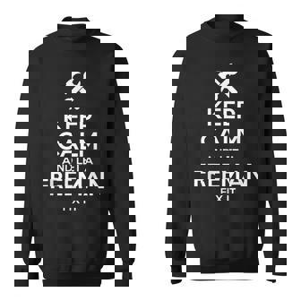 Freeman Funny Surname Birthday Family Tree Reunion Gift Idea Sweatshirt | Mazezy