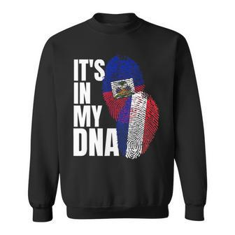 French And Haitian Mix Dna Heritage Flag Gift Sweatshirt - Seseable