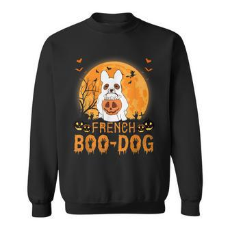 French Boo Dog Funny Bulldog Happy Halloween Men Women Sweatshirt Graphic Print Unisex - Thegiftio UK