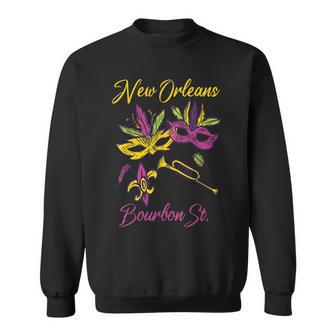 French New Orleans Mardi Gras Souvenir Bourbon Street Sweatshirt - Seseable