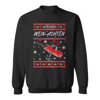 Frohe Wein-Achten Rotwein Liebhaber Weihnachts Glühwein Wein Sweatshirt - Seseable