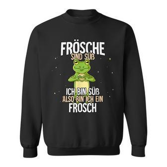 Frösche Sind Süß Frosch Sweatshirt - Seseable
