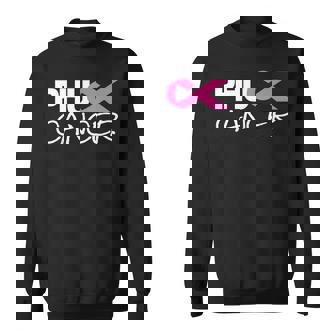Fuck Cancer And Phuck Cancer With Pink Ribbon Men Women Sweatshirt Graphic Print Unisex - Thegiftio
