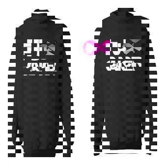 Fuck Cancer - Fuck Breast Cancer Awareness Men Women Sweatshirt Graphic Print Unisex - Thegiftio
