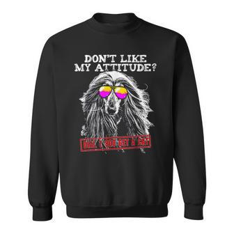 Funny Afghan Hound Attitude Sweatshirt | Mazezy