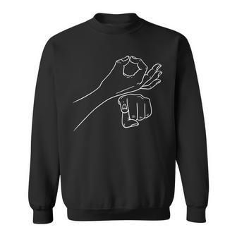 Funny Asl Sign Language Explicit Novelty Sweatshirt - Seseable