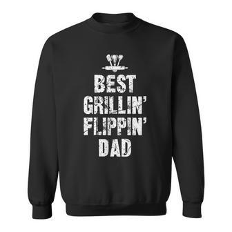 Funny Best Grilling Flipping Dad Bbq Meat Grill Vintage Sweatshirt | Mazezy