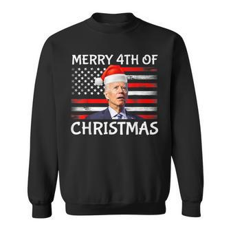 Funny Biden Confused Merry Happy 4Th Of July Christmas Flag Men Women Sweatshirt Graphic Print Unisex - Seseable