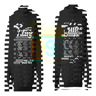 Funny Birthday Born In 1990 Original Parts Vintage Men Women Sweatshirt Graphic Print Unisex - Thegiftio UK