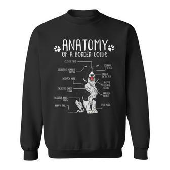 Funny Border Collie Anatomy Dog Lover Sweatshirt | Mazezy