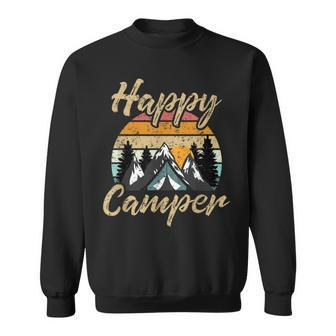 Funny Camping Hiking Lover Present Happy Camper Gift Sweatshirt | Mazezy
