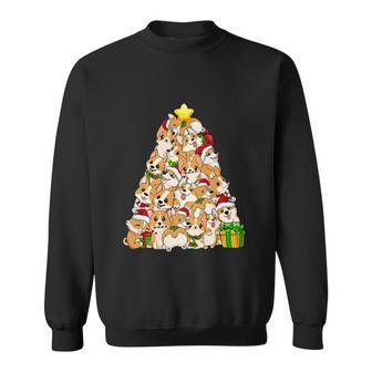 Funny Christmas Corgi Pajama Shirt Tree Dog Dad Mom Xmas Sweatshirt - Monsterry UK