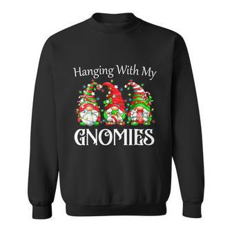 Funny Christmas Gnome Hanging With My Gnomies Family Pajamas Sweatshirt - Monsterry CA