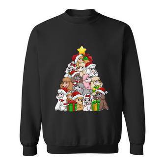 Funny Christmas Poodle Pajama Shirt Tree Dog Dad Mom Xmas Sweatshirt - Monsterry DE