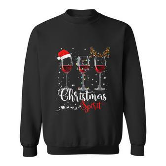 Funny Christmas Spirits Glasses Of Wine Xmas Holidays Party Sweatshirt - Monsterry AU