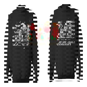 Funny Christmas Spirits Glasses Of Wine Xmas Holidays Party V19 Men Women Sweatshirt Graphic Print Unisex - Thegiftio UK
