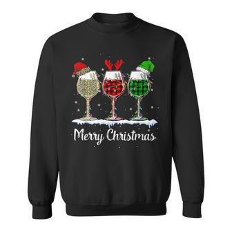 Funny Christmas Spirits Glasses Of Wine Xmas Holidays Party V25 Men Women Sweatshirt Graphic Print Unisex - Thegiftio UK