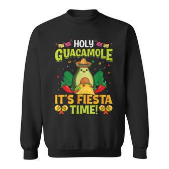 Funny Cinco De Mayo Party Mexican Taco Guacamole Fiesta Time Sweatshirt | Mazezy