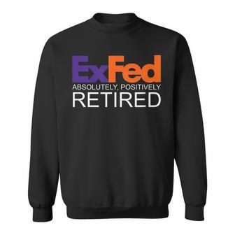 Funny Co-Worker Gift Federal Ex Fed Happy Retirement Party Sweatshirt | Mazezy