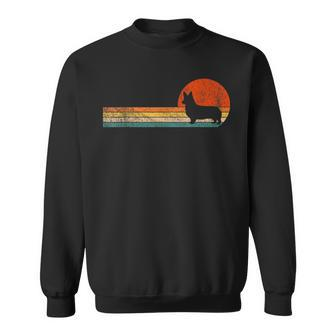 Funny Corgi Dog Owner Corgi Mom Corgi Dad Retro Vintage V2 Sweatshirt - Seseable