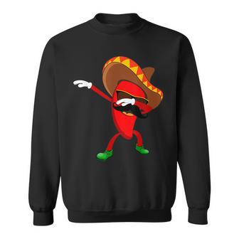 Funny Dabbing Chili Mexican Pepper Dab Sweatshirt - Seseable