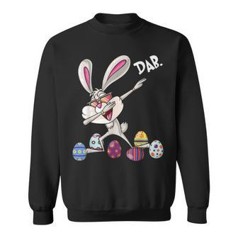 Funny Dabbing Easter Rabbit Eggs Dab Hunting Bunny Sweatshirt - Seseable