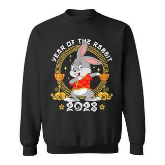 Funny Dabbing Year Of The Rabbit Happy Chinese New Year 2023 Sweatshirt - Seseable