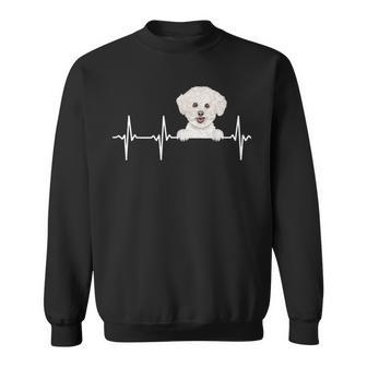 Funny Dog Heartbeat For Bichons Frise Lovers Sweatshirt | Mazezy