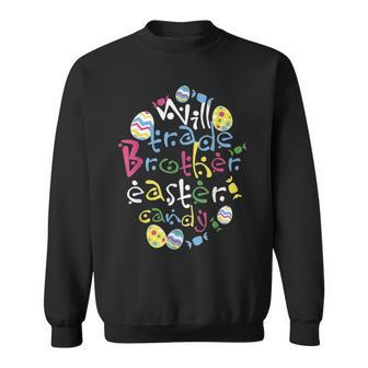 Funny Easter Brother Egg Hunting Rabbit Party Sweatshirt - Seseable
