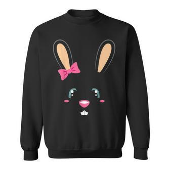 Funny Easter Rabbit Face Eggs Hunting Bunny Egg V2 Sweatshirt - Seseable