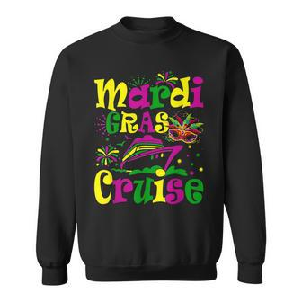 Funny Family Mardi Gras Cruise Squad Mardi Gras Cruising Sweatshirt - Seseable