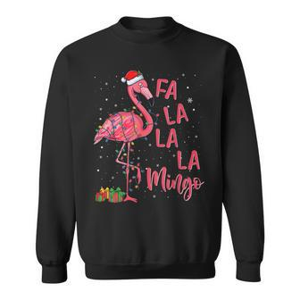 Funny Flamingo Christmas Pajama Fa La La Flamingo Xmas Men Women Sweatshirt Graphic Print Unisex - Thegiftio UK