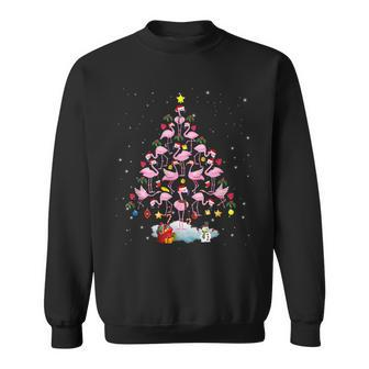 Funny Flamingo Christmas Tree Santa Hat Decor Xmas Pajama V2 Men Women Sweatshirt Graphic Print Unisex - Thegiftio UK