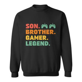 Funny Gamer Son Big Brother Gaming Legend Gift Boys Teens Sweatshirt - Monsterry AU