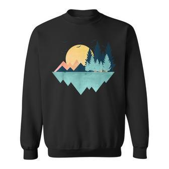 Funny Geometric Mountain Abstract Geometry Outdoor Gifts Sweatshirt - Seseable