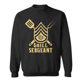 Funny Grilling Bbq Meat Dad Grandpa Grill Sergeant Vintage Sweatshirt - Seseable