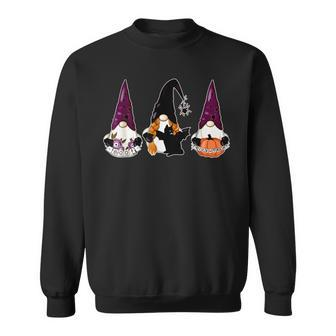 Funny Halloween Gnomes Cute Autumn Pumpkin Fall Gift Men Women Sweatshirt Graphic Print Unisex - Thegiftio UK