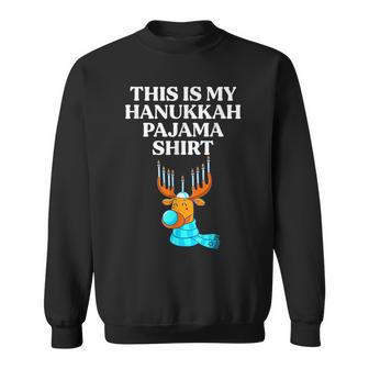 Funny Hanukkah Pajama This Is My Pajamakah 2022 Men Women Sweatshirt Graphic Print Unisex - Thegiftio UK
