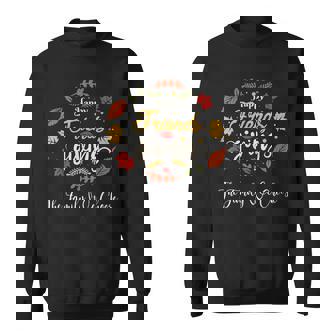 Funny Happy Friendsgiving Turkey Friends Giving V3 Men Women Sweatshirt Graphic Print Unisex - Thegiftio