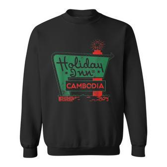 Funny Holiday In Cambodia Vintage Faded Style Gift Sweatshirt - Seseable